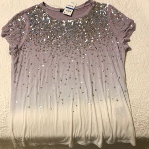 NWT new PXL petite sequin top shirt INC MAcy’s